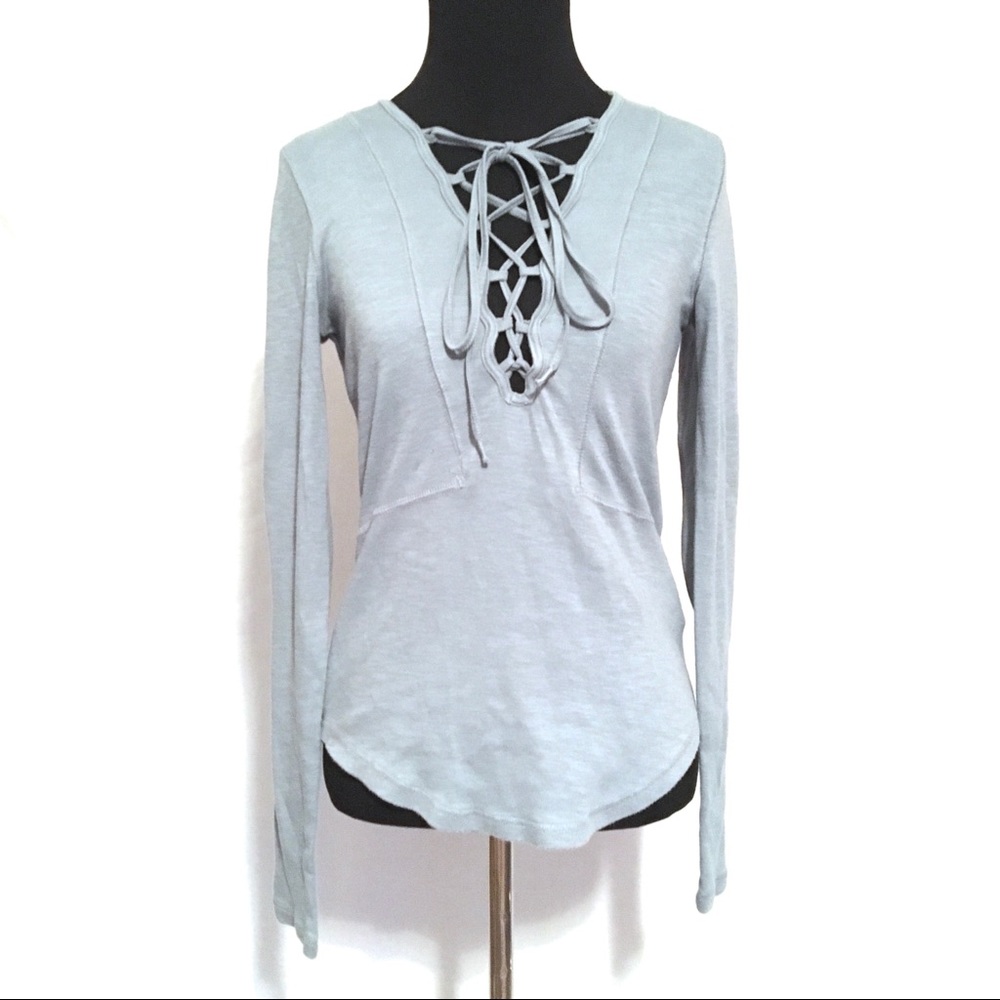 Lace Up Free People Long Sleeve